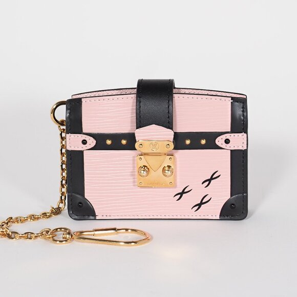 Louis Vuitton Epi Trunk Multicartes Pink Leather Card Holder Pouch - Picture 1 of 13